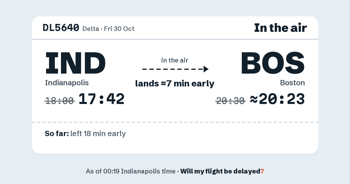 Link preview: DL5640 lands about 20:23