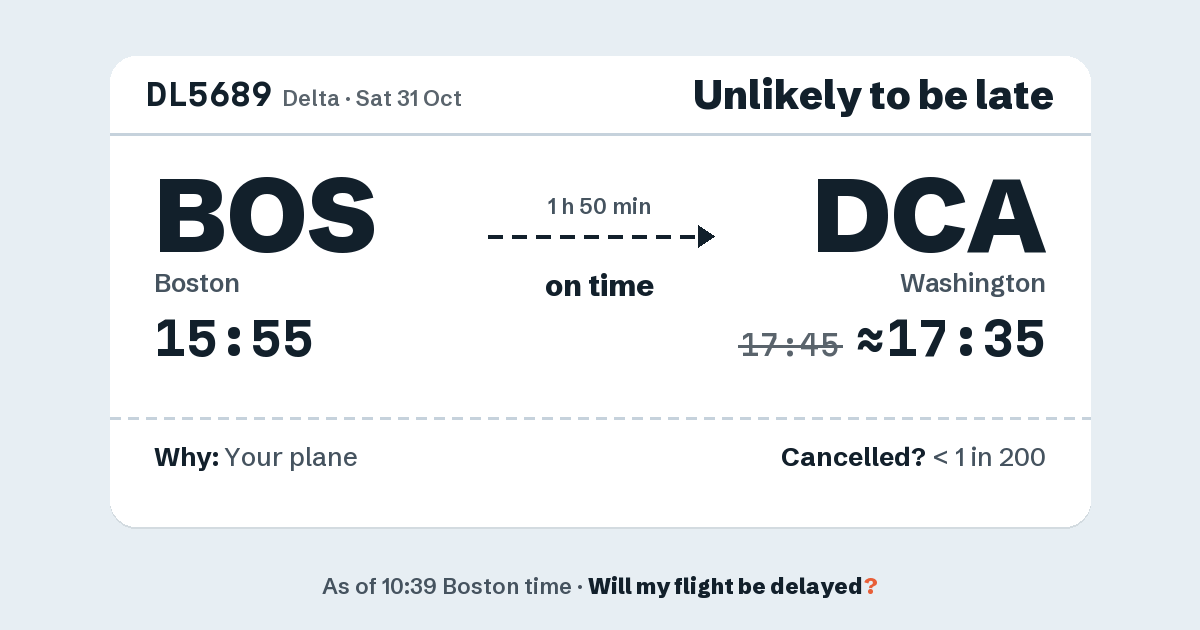 Link preview: DL5689 lands about 17:35