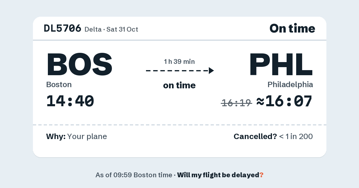 Link preview: DL5706 lands about 16:07