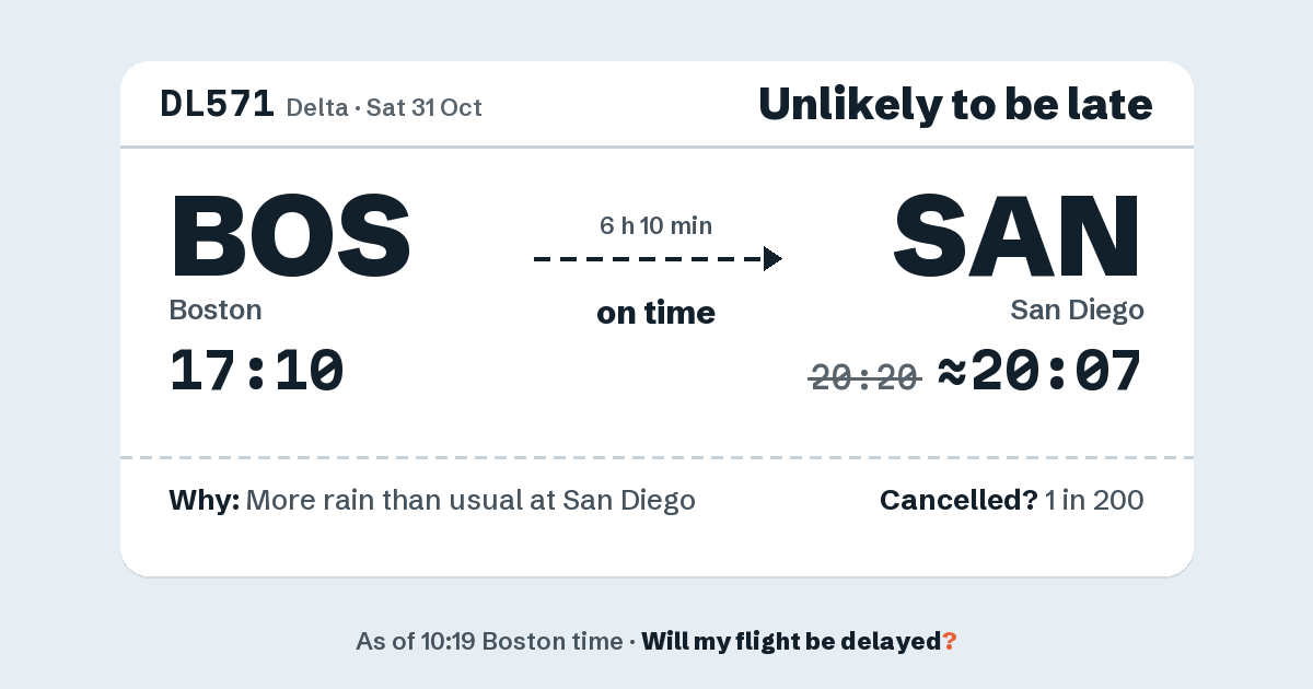Link preview: DL571 lands about 20:07