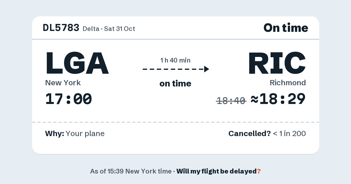 Link preview: DL5783 lands about 18:29