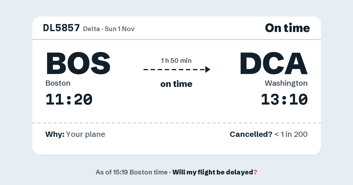 Link preview: DL5857 lands about 13:06