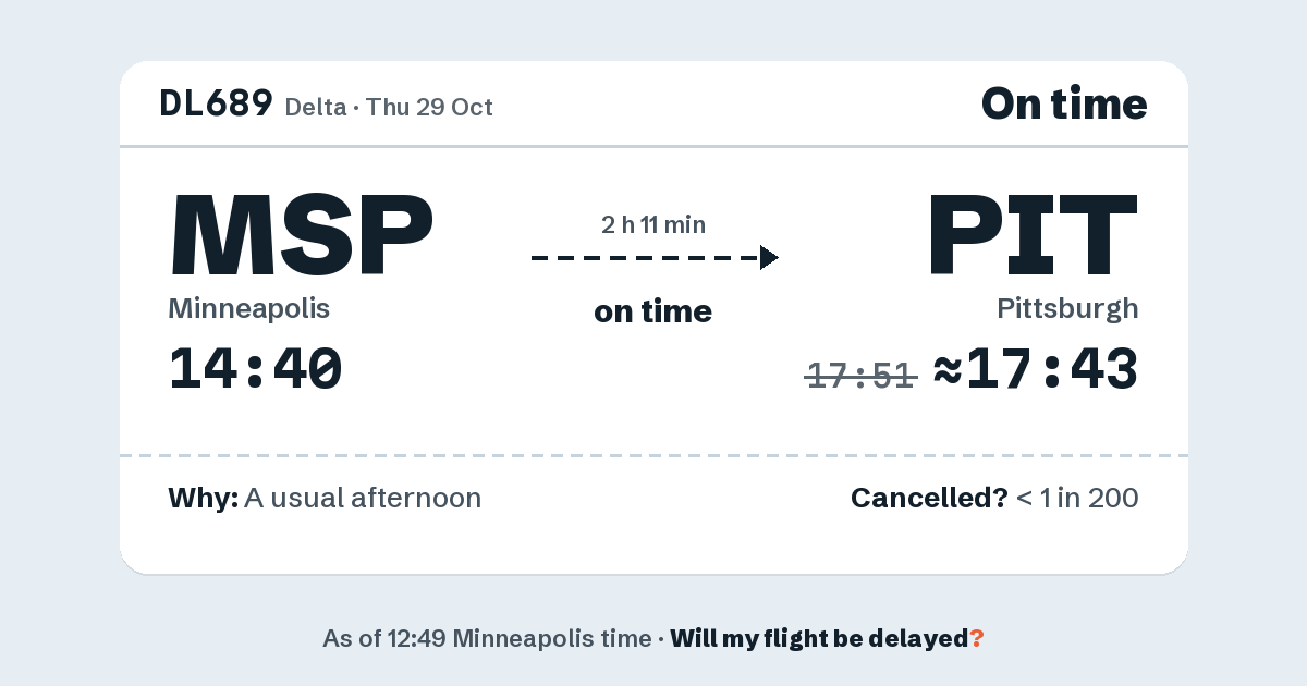 Link preview: DL689 lands about 17:43