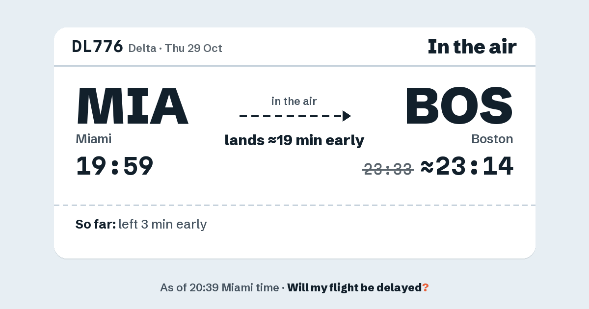 Link preview: DL776 lands about 23:14