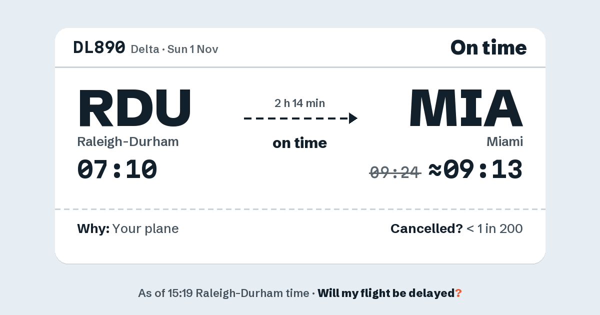 Link preview: DL890 lands about 09:13