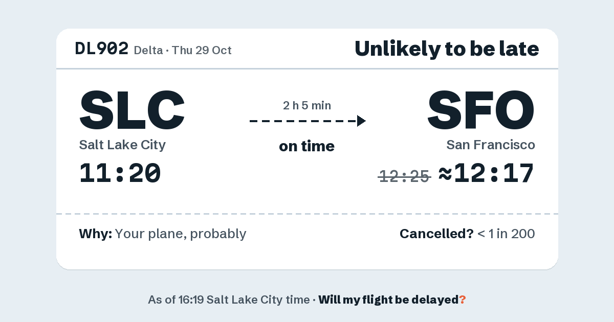 Link preview: DL902 lands about 12:17