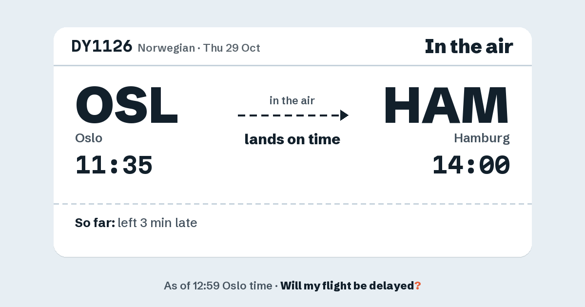 Link preview: DY1126 lands about 13:59