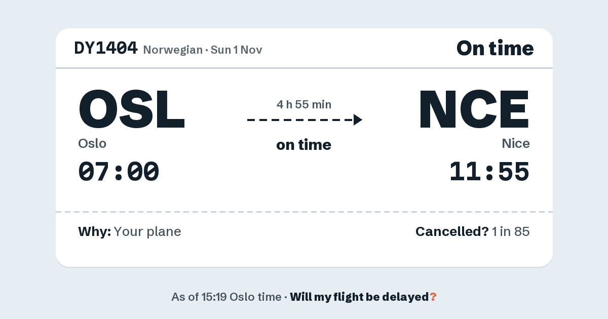 Link preview: DY1404 lands about 11:52