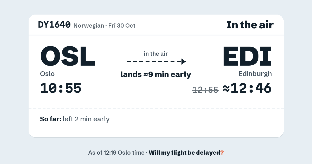 Link preview: DY1640 lands about 12:46