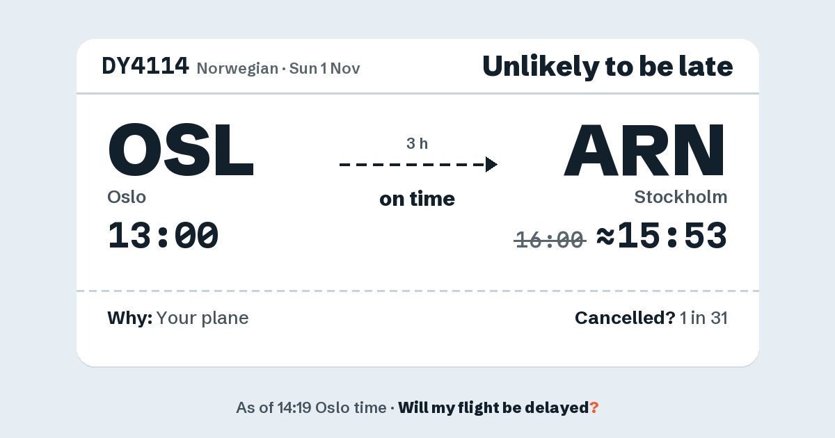 Link preview: DY4114 lands about 15:53