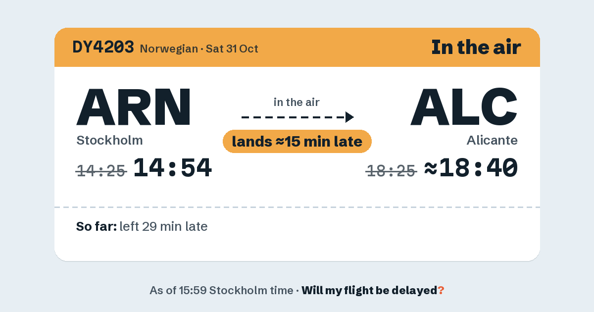Link preview: DY4203 lands about 18:41