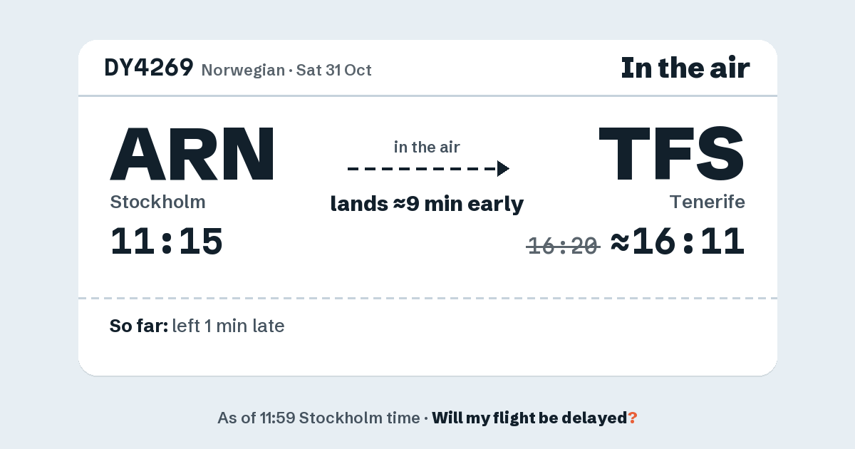 Link preview: DY4269 lands about 16:11