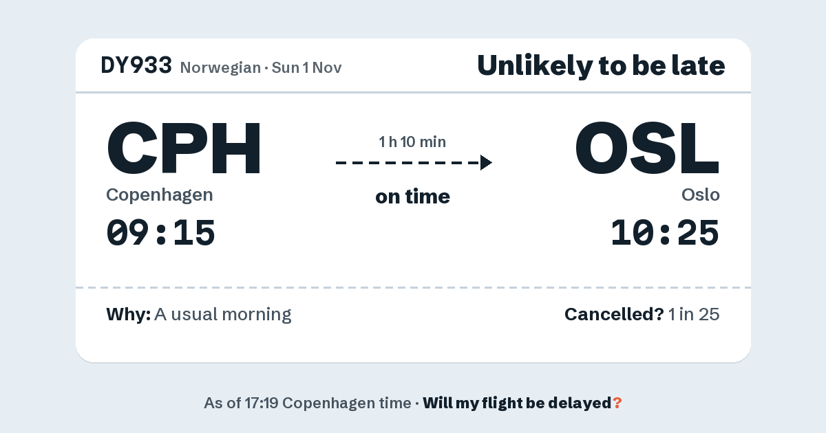 Link preview: DY933 lands about 10:21