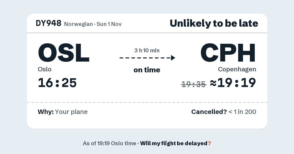 Link preview: DY948 lands about 19:19