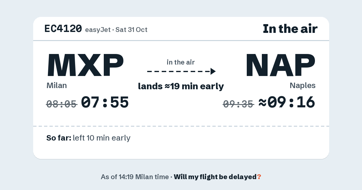 Link preview: EC4120 lands about 09:16