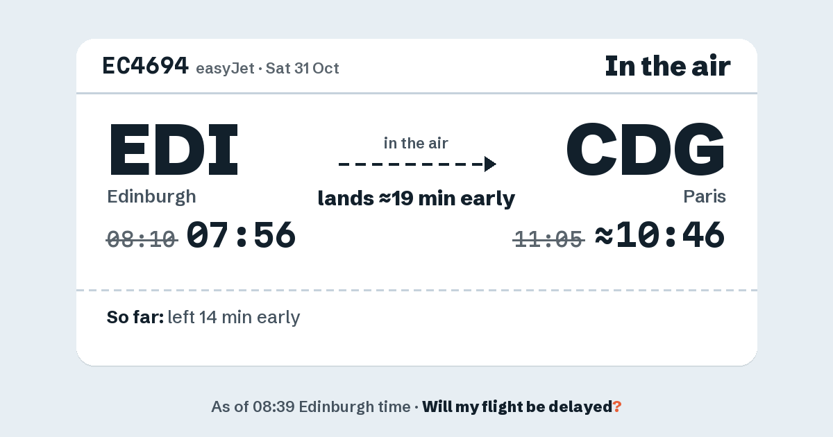 Link preview: EC4694 lands about 10:46