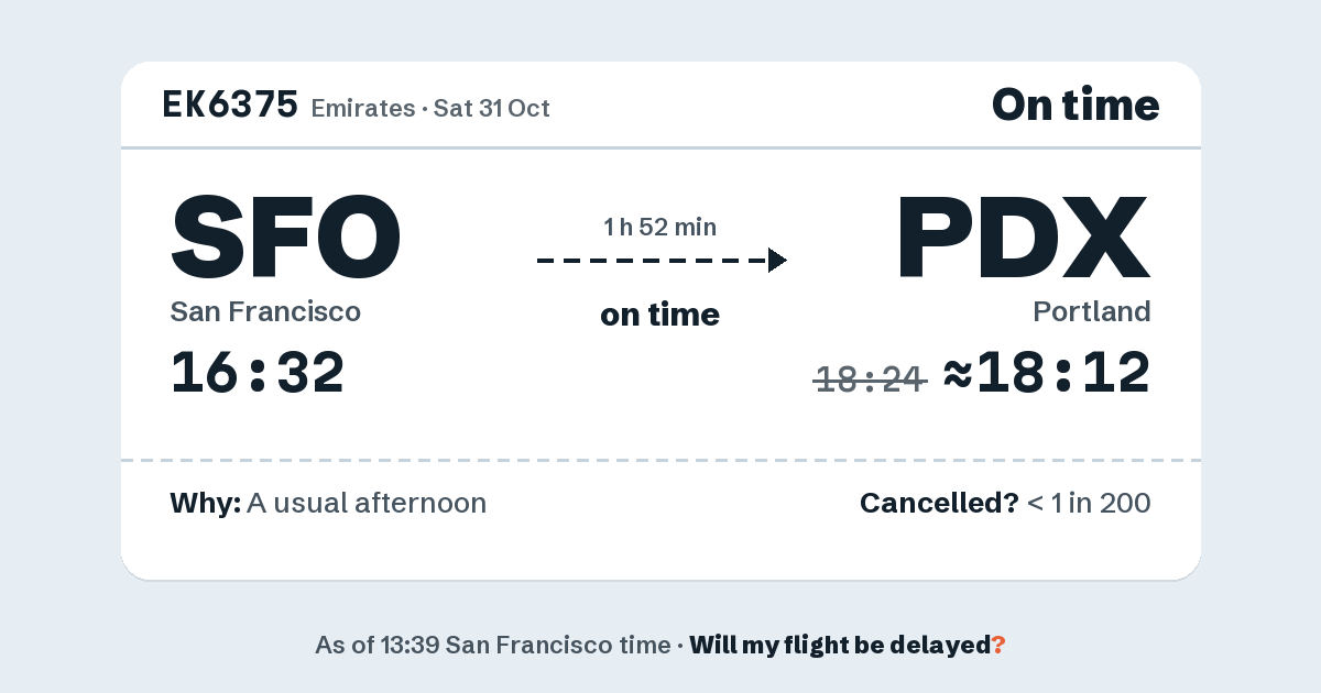 Link preview: EK6375 lands about 18:12