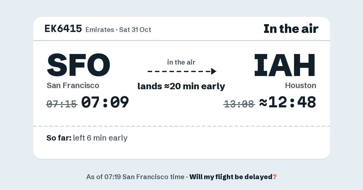Link preview: EK6415 lands about 12:48