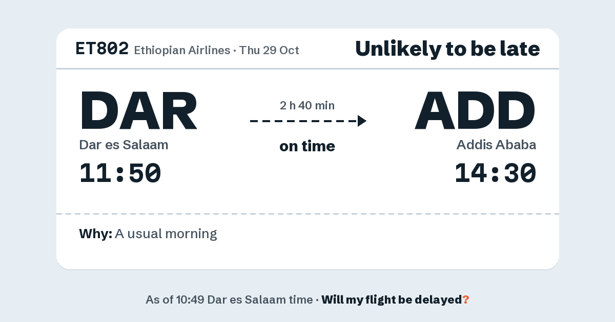 Link preview: ET802 lands about 14:32