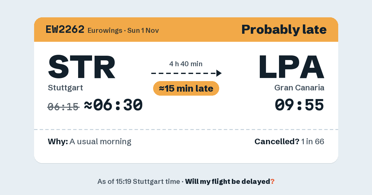 Link preview: EW2262 lands about 09:56