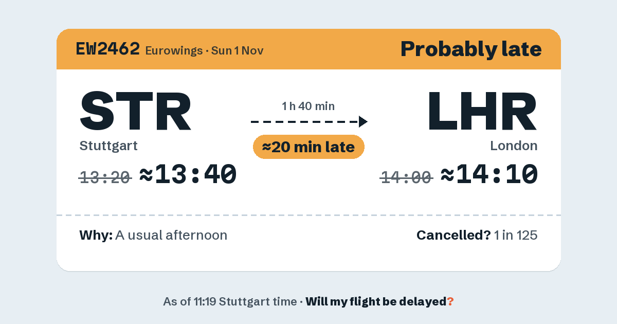 Link preview: EW2462 lands about 14:10