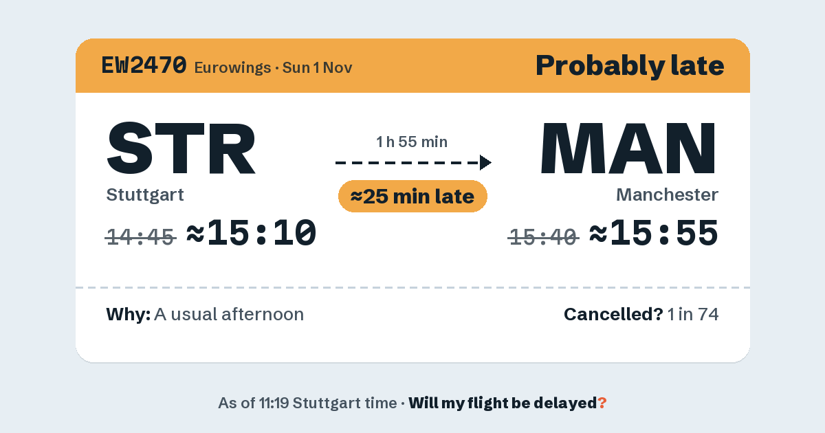 Link preview: EW2470 lands about 15:55