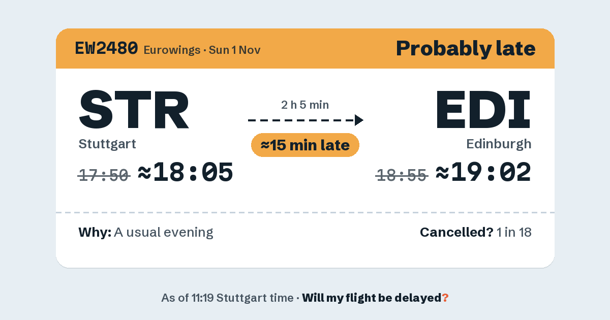 Link preview: EW2480 lands about 19:02