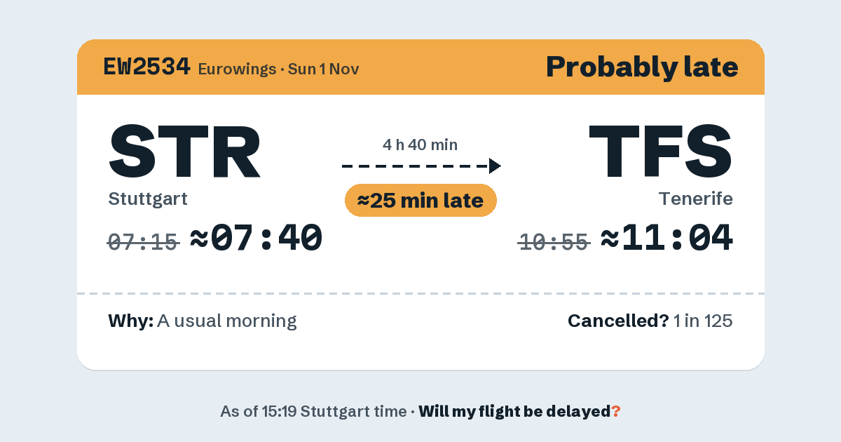 Link preview: EW2534 lands about 11:04