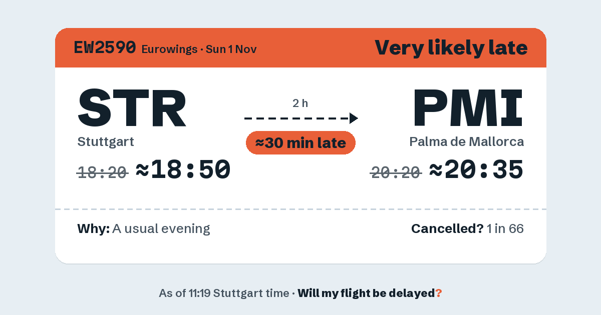 Link preview: EW2590 lands about 20:37