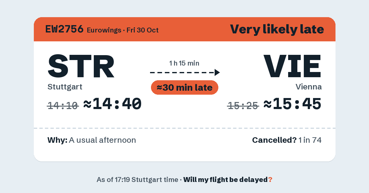 Link preview: EW2756 lands about 15:47