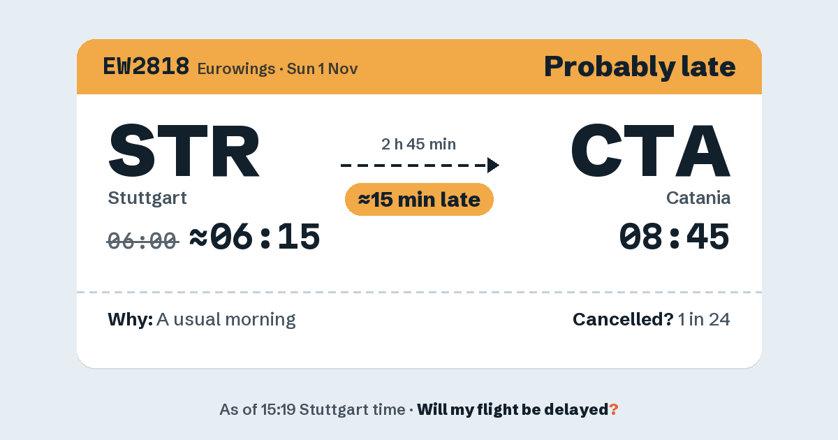 Link preview: EW2818 lands about 08:49