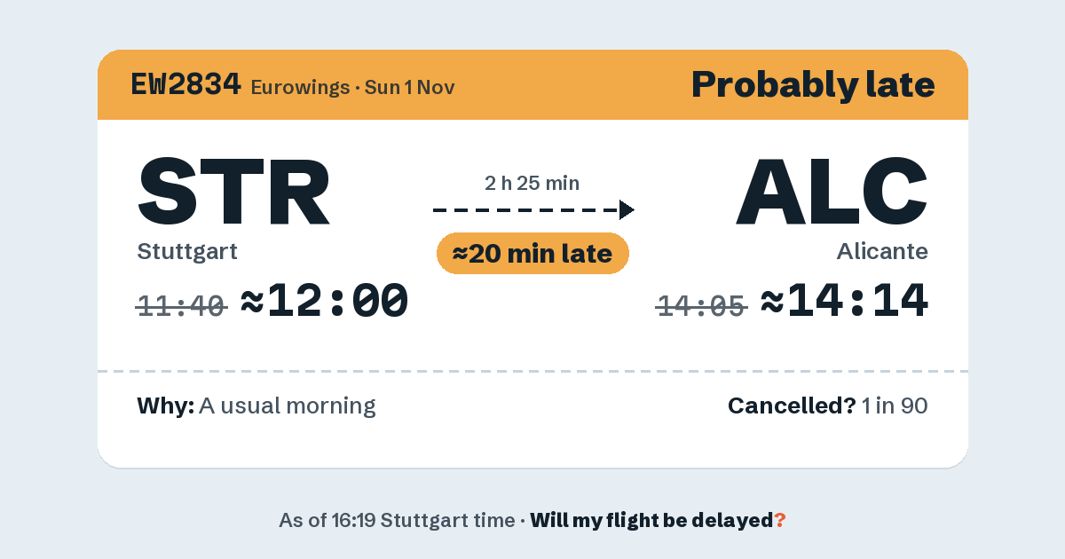 Link preview: EW2834 lands about 14:14