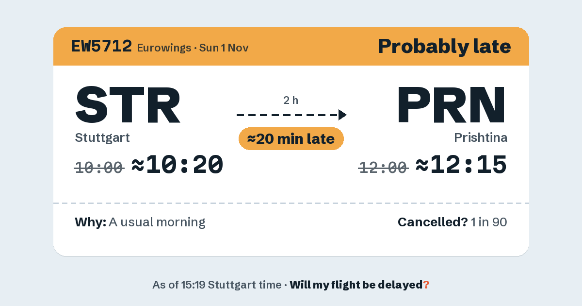 Link preview: EW5712 lands about 12:13