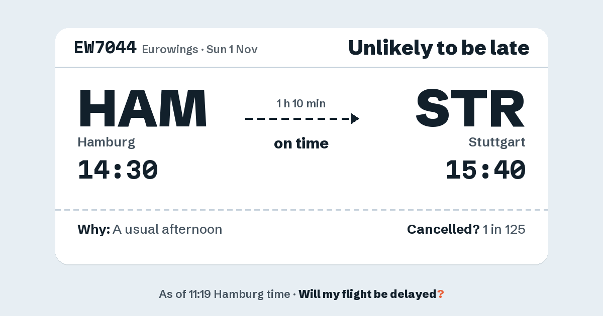 Link preview: EW7044 lands about 15:40