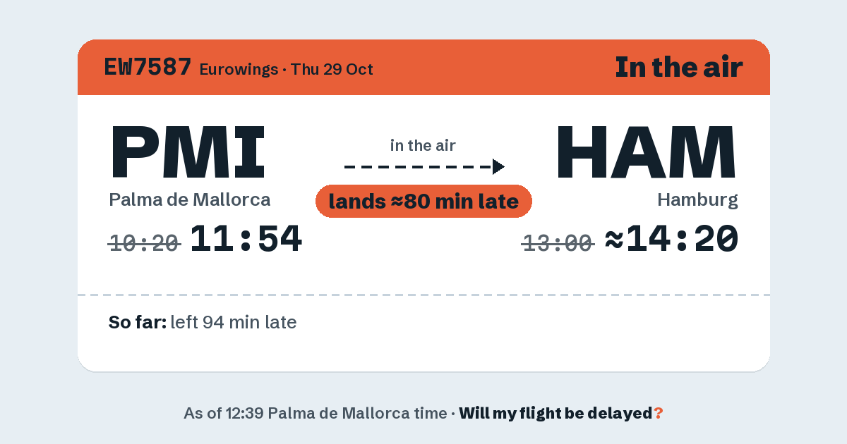Link preview: EW7587 lands about 14:22