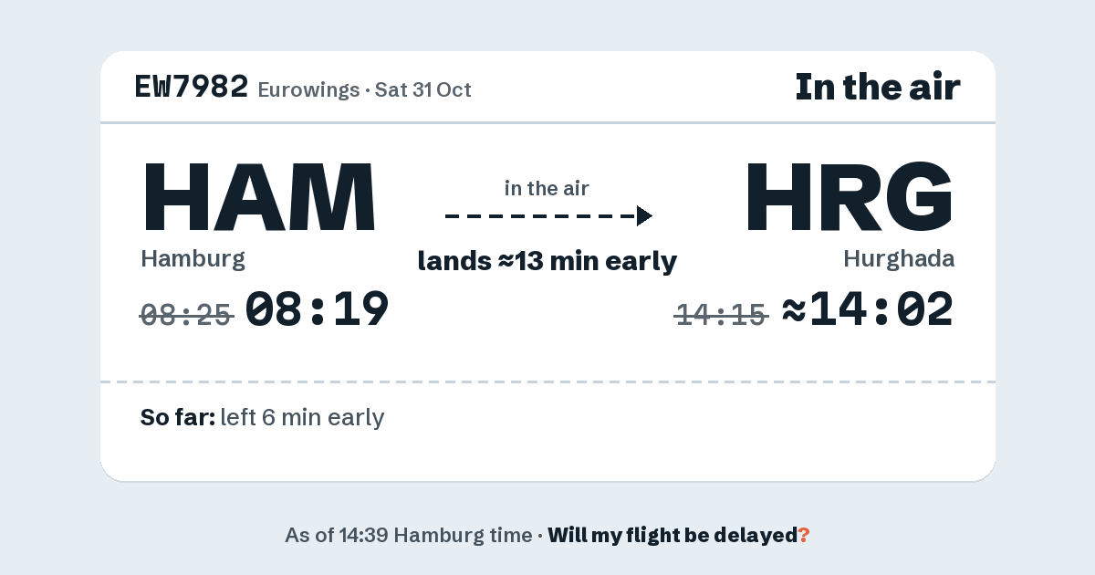 Link preview: EW7982 lands about 14:02
