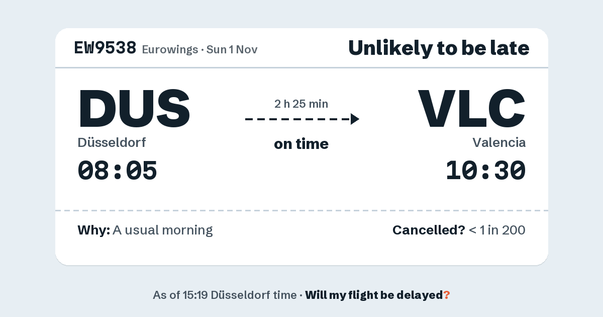 Link preview: EW9538 lands about 10:27