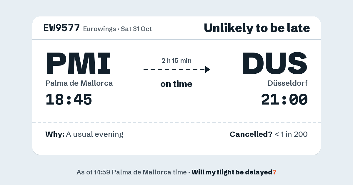 Link preview: EW9577 lands about 20:58