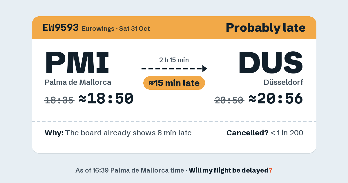 Link preview: EW9593 lands about 20:56