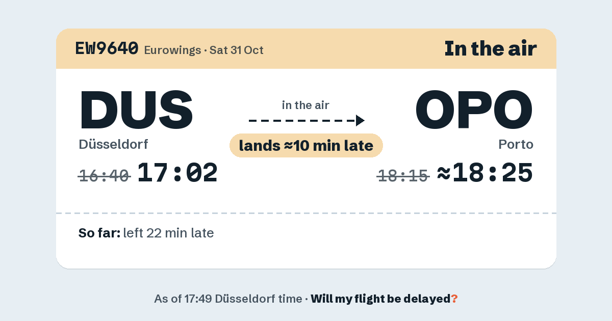 Link preview: EW9640 lands about 18:27