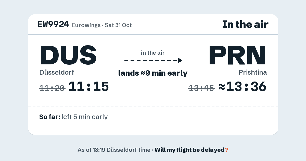 Link preview: EW9924 lands about 13:36