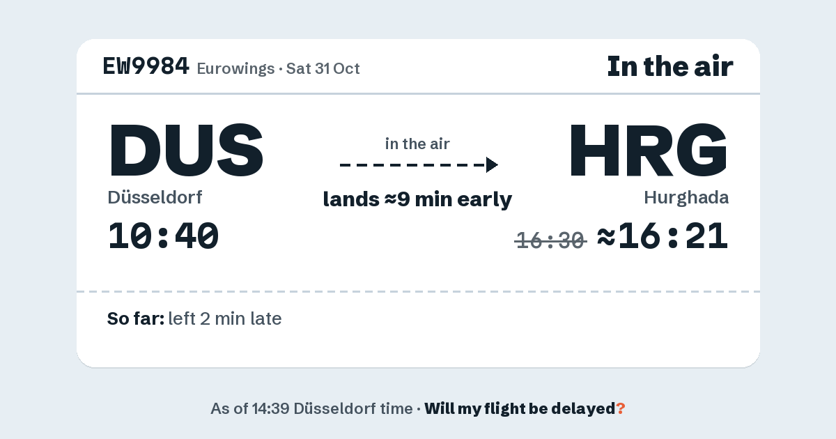 Link preview: EW9984 lands about 16:21