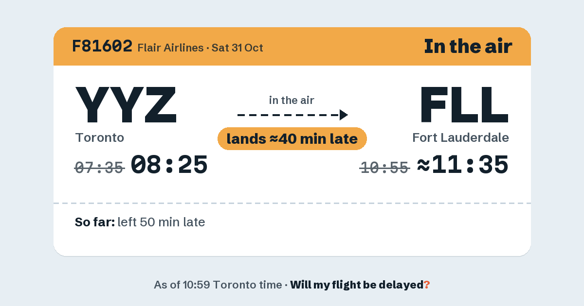 Link preview: F81602 lands about 11:37
