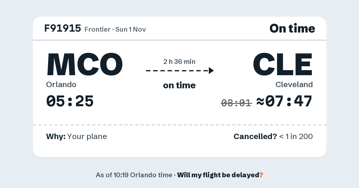 Link preview: F91915 lands about 07:47