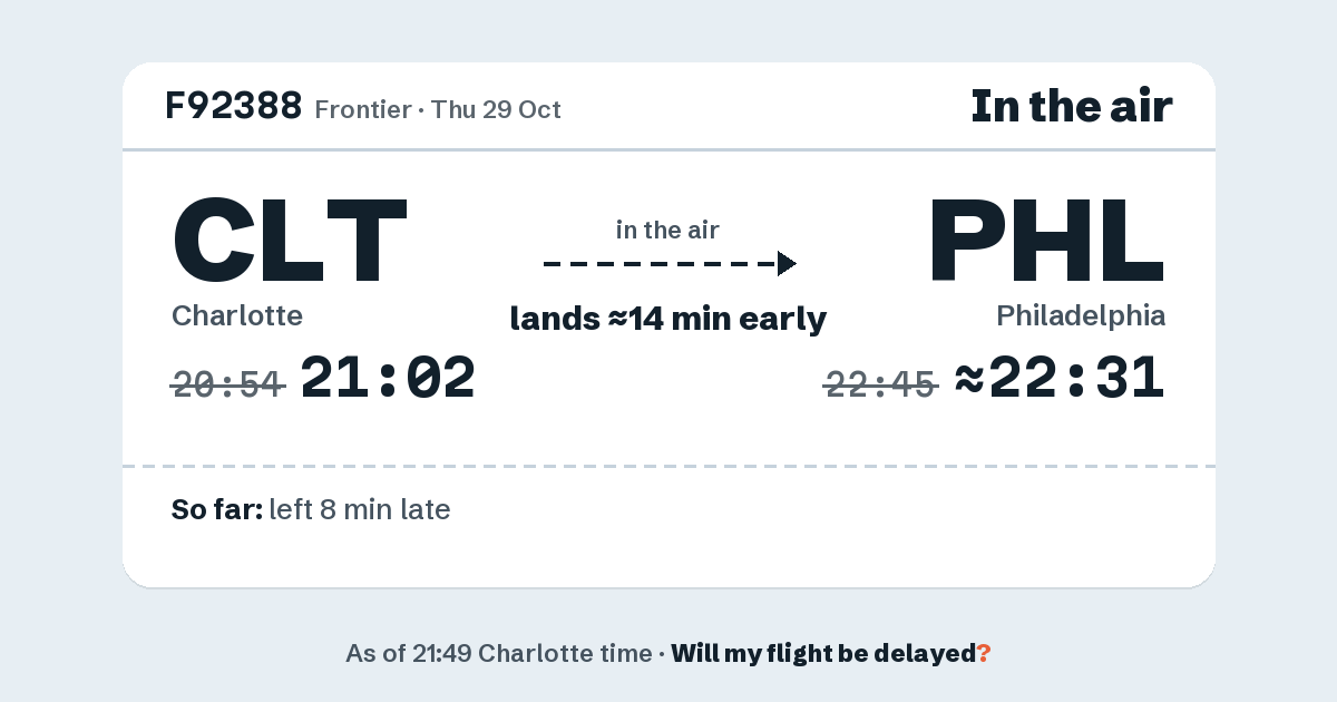Link preview: F92388 lands about 22:31