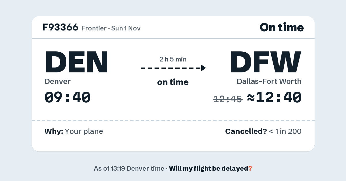 Link preview: F93366 lands about 12:40