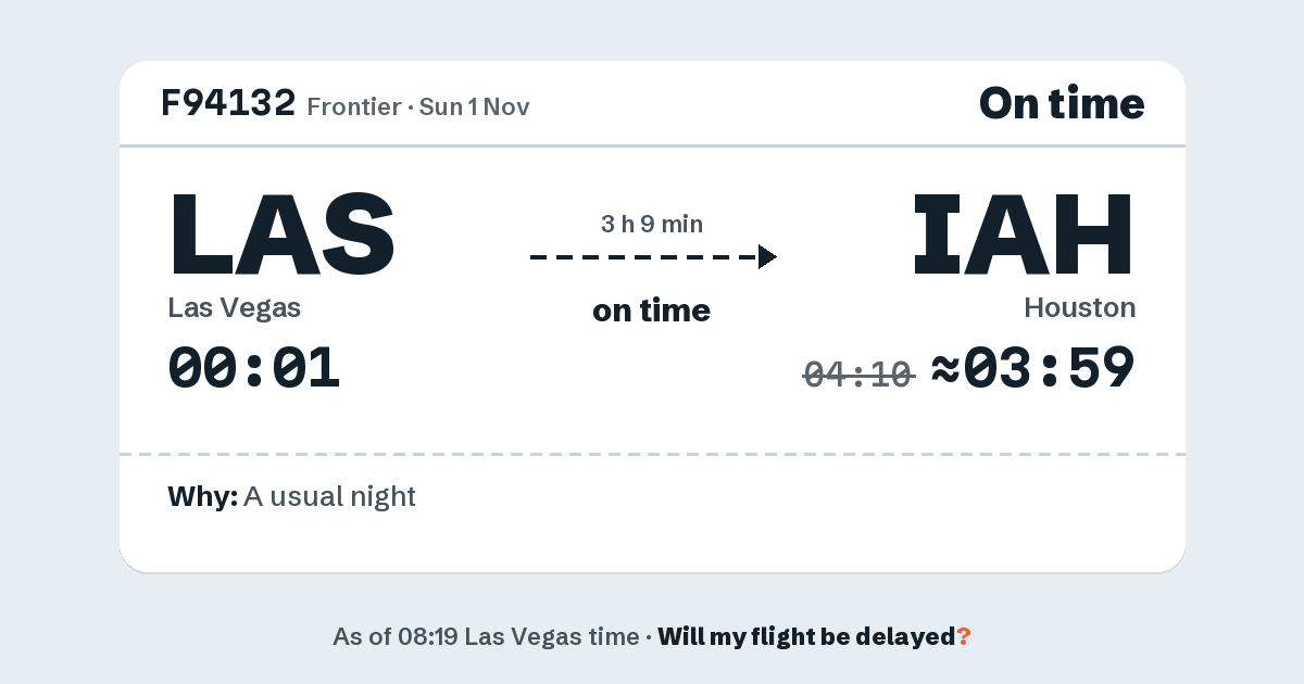 Link preview: F94132 lands about 03:59