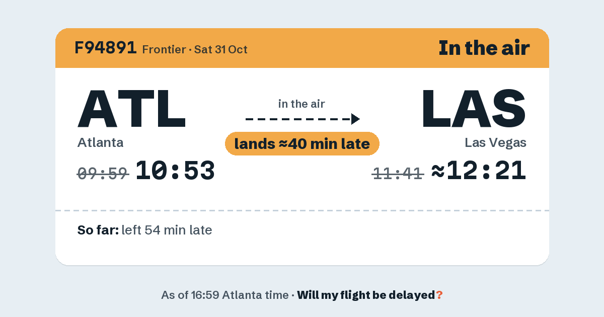 Link preview: F94891 lands about 12:23