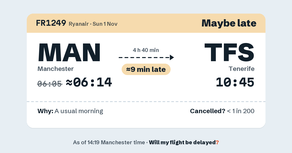 Link preview: FR1249 lands about 10:41
