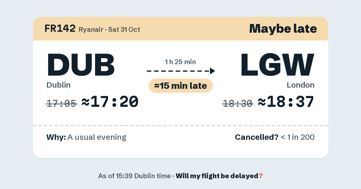 Link preview: FR142 lands about 18:37